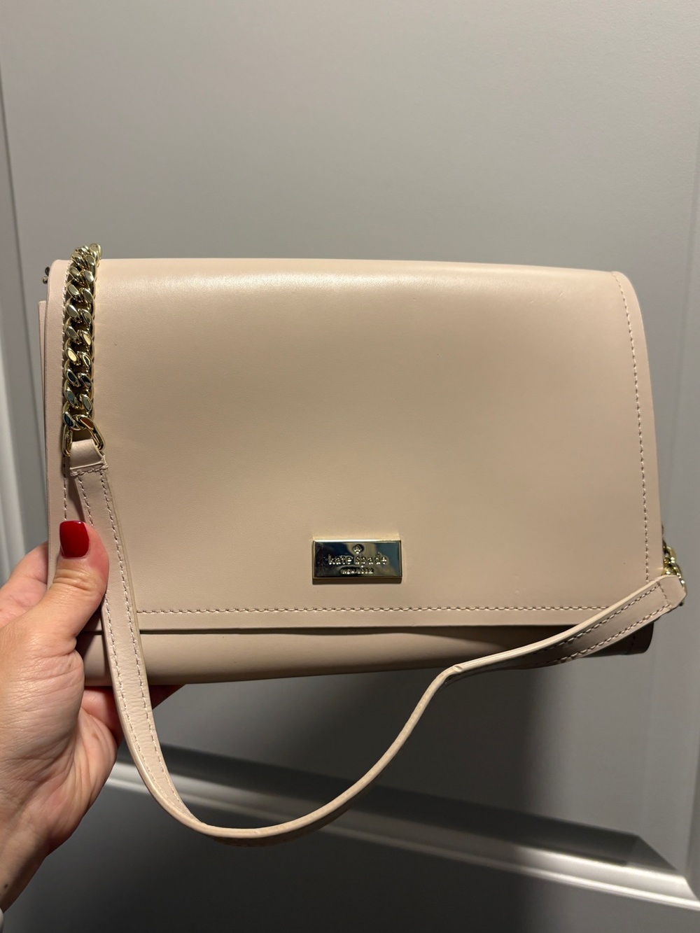 Kate Spade Beige Flap Crossbody